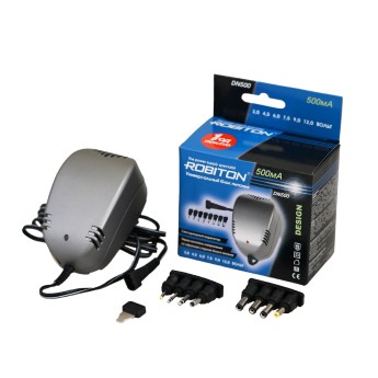 ROBITON DN500 500мА нестабилизированный, 8 насадок BL1 (ЧЗ)