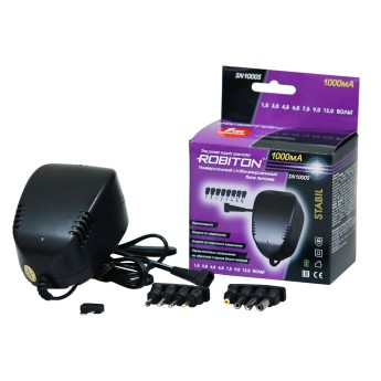 ROBITON SN1000S 1000мА стабилизированный, 8 насадок BL1 (ЧЗ)