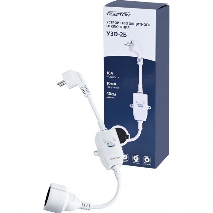 Устройство защитного отключения ROBITON УЗО-2Б на кабеле, 16А, 10мА 19892