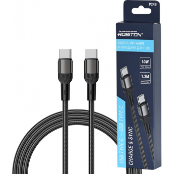 Кабель USB ROBITON P24B USB TYPE-C - USB TYPE-C Кабель USB ROBITON P24B USB TYPE-C - USB TYPE-C